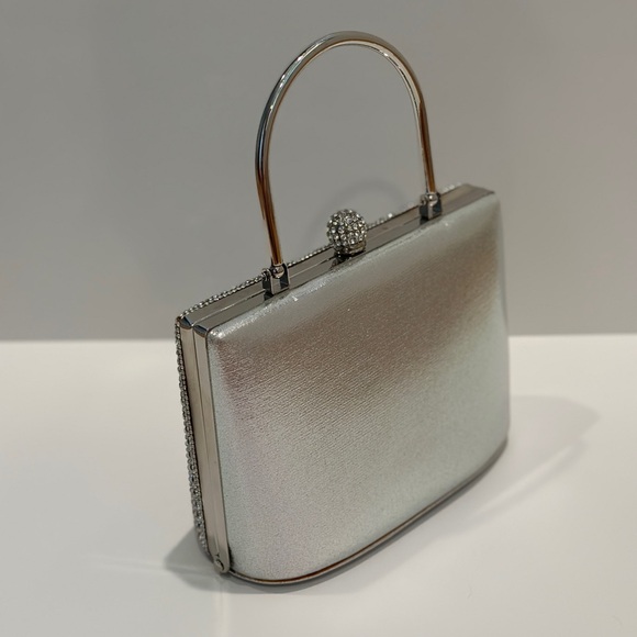 Silver sparkly hand bag - Picture 2 of 2